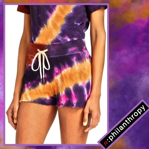 n:Philanthropy Rum Tie-Dye Deconstructed
Shorts in Purple, Red & Gold (Rust) - Picture 3 of 8